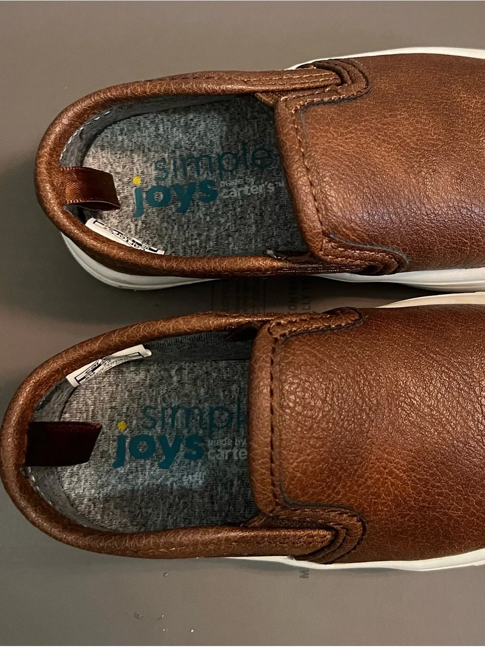 Carter's Brown Slip-On Sneakers with White Sole